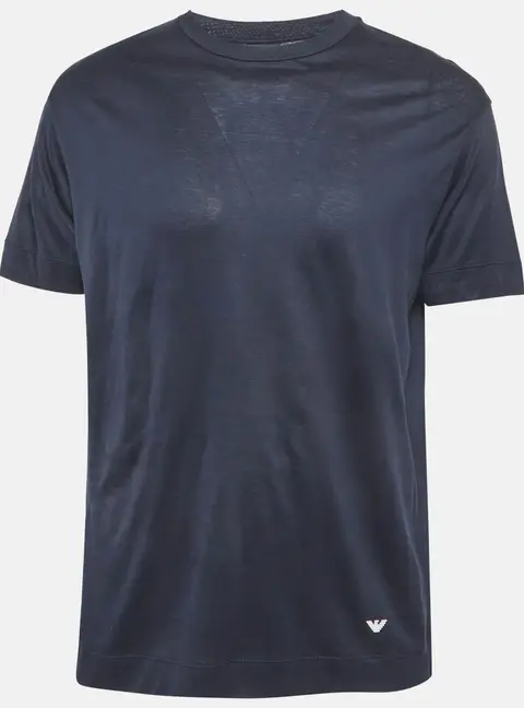 Emporio Armani Navy Blue Jersey Crewneck T-Shirt M