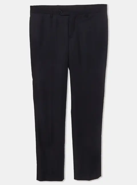 Emporio Armani Navy Blue Wool Blend Regular Fit Pants S