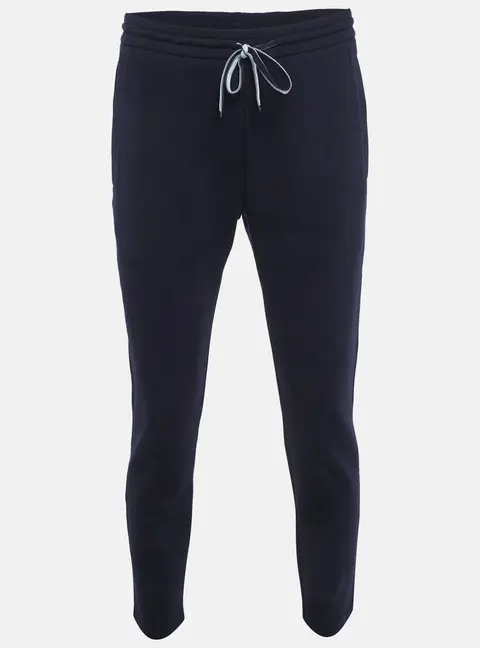 Emporio Armani Navy Blue Double Jersey Sweatpants S