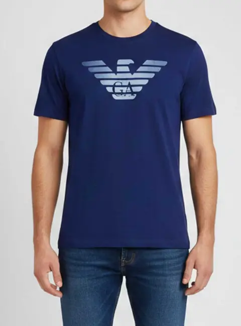Emporio Armani Navy Blue Jersey Short Sleeve T-Shirt M