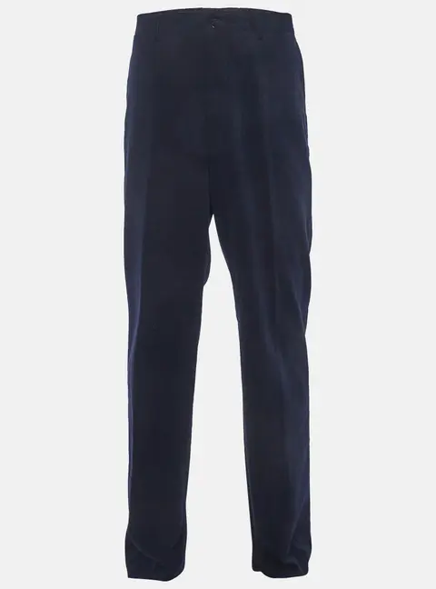 Emporio Armani Navy Blue Corduroy Straight Fit Pants XXXL