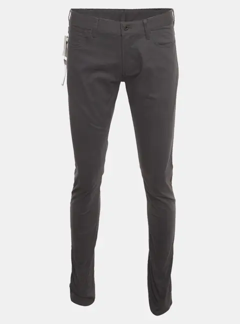 Emporio Armani Grey Stretch Cotton Slim Fit Trousers M