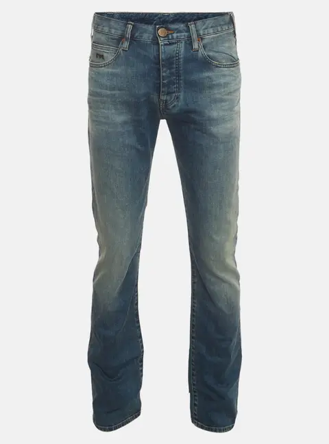 Emporio Armani Blue Denim Straight Fit Jeans M/Waist 32"