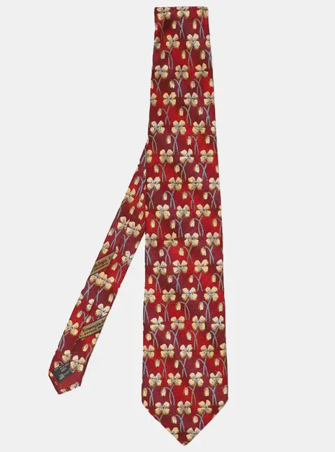 Ermenegildo Zegna Multicolor Floral Print Silk Jacquard Tie