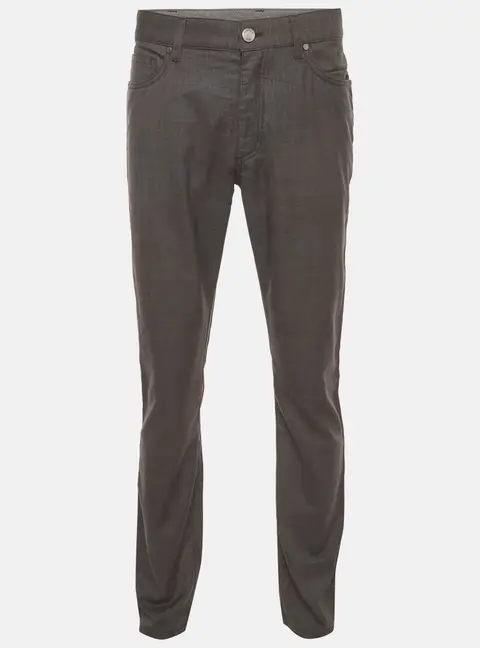 Ermenegildo Zegna Grey Wool Straight Leg Gan Pants M