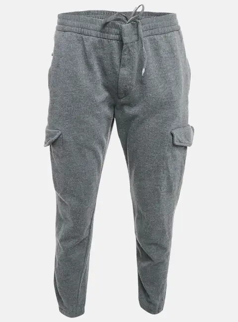 Ermenegildo Zegna Grey Wool Knit Utility Pants 4XL