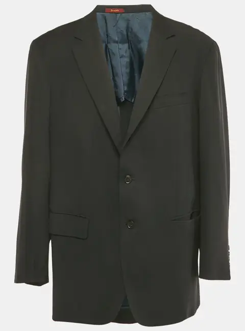 Ermenegildo Zegna Zenith Black Wool Single Breasted Blazer XXL