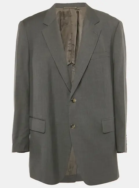 Ermenegildo Zegna Grey Wool Single Breasted Blazer XL