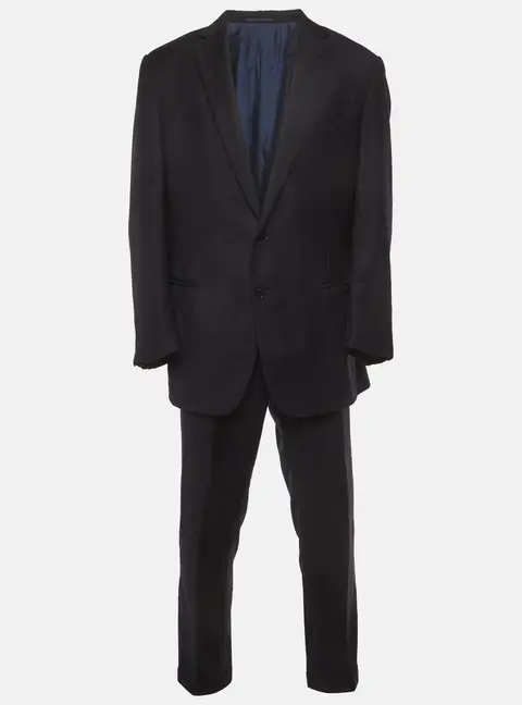 Ermenegildo Zegna Navy Blue Gabardine Wool Pant Suit Set XXXL