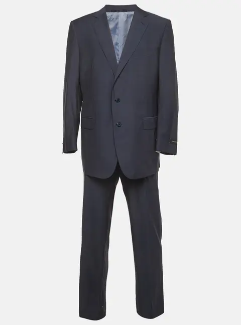 Ermenegildo Zegna Navy Blue Wool Single Breasted Blazer and Pant Suit 4XL