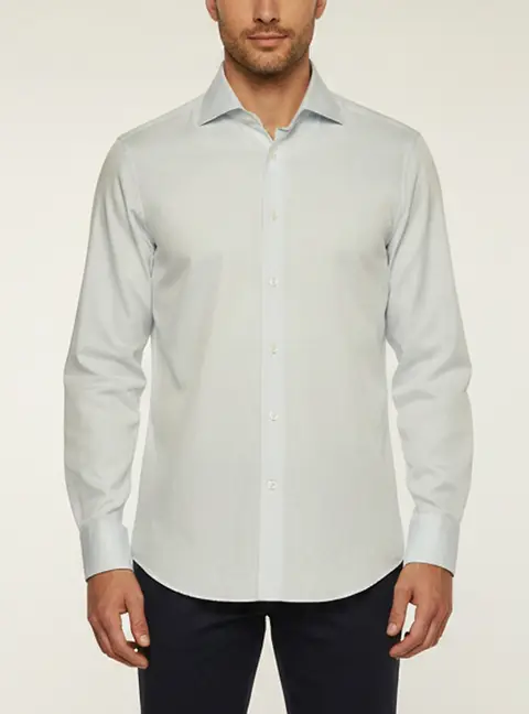 Ermenegildo Zegna Light Blue Linen Blend Tailored Fit Shirt L