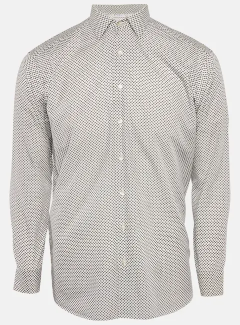 Etro White  Paisley Print Cotton Button Front Shirt L