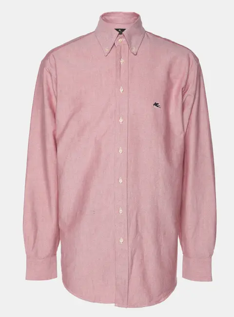 Etro Pink Cotton Long Sleeve Shirt M