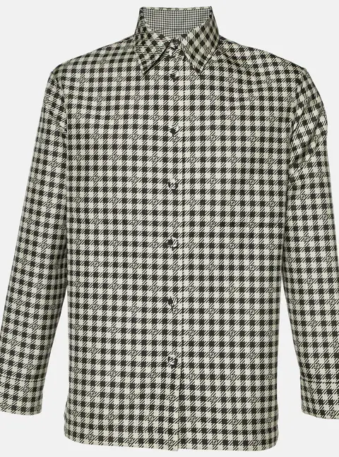 Fendi Black/White Houndstooth Patterned Reversible Jacket M