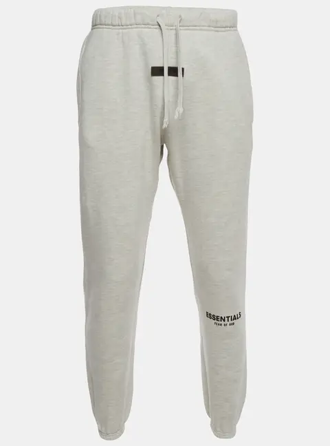 Fear of God Essentials Grey Cotton Blend Drawstring Sweatpants S