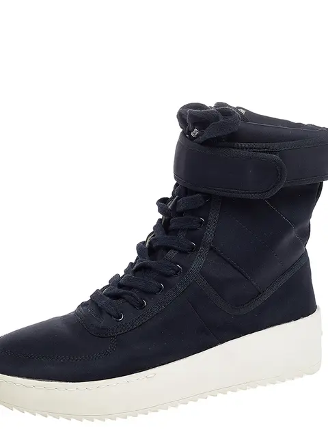 Fear Of God Black Neoprene Military High Top Sneakers Size 43
