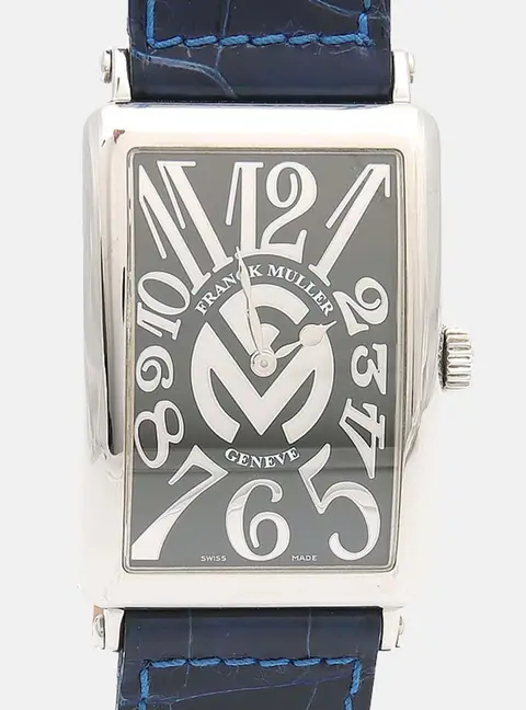 Franck Muller Long Island 10002QZ Quartz Black Dial Stainless Steel Men's Wristwatch 30mm