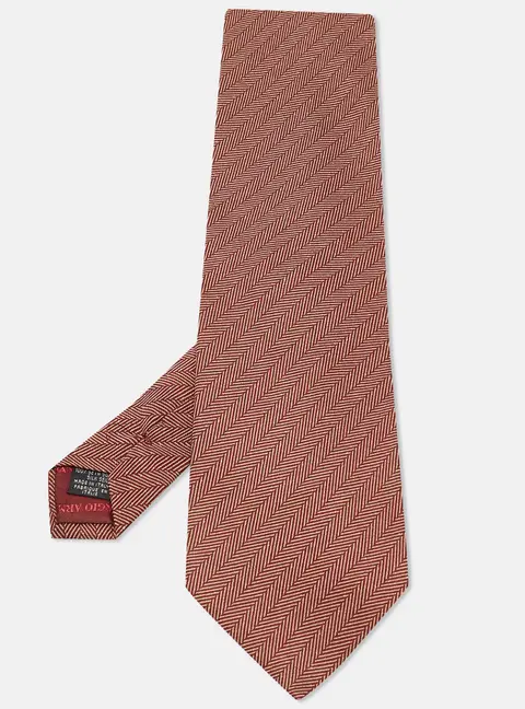 Giorgio Armani Vintage Brown Stripe Silk Traditional Tie