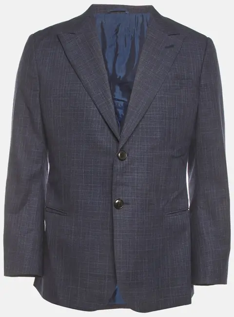Giorgio Armani Navy Blue Wool Blend Single Breasted Blazer L