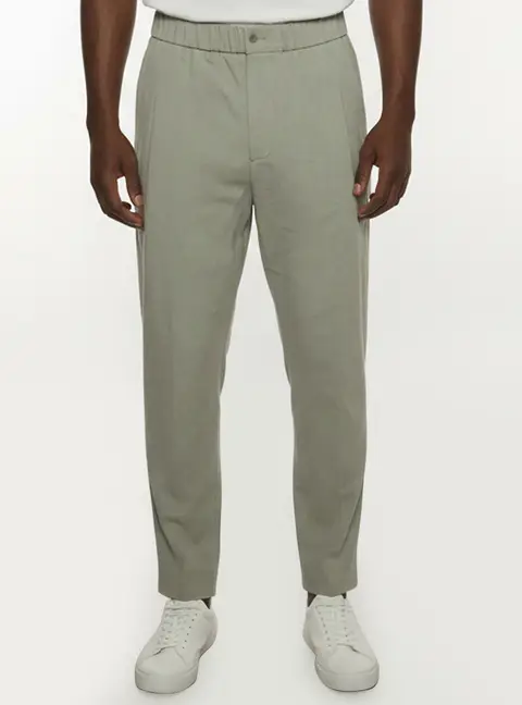 Giorgio Armani Grey Linen Straight Leg Trousers M