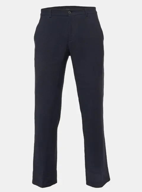 Giorgio Armani Black Textured Stretch Wool Blend Trousers M