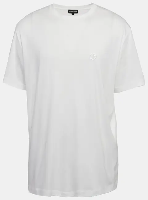Giorgio Armani White Jersey Crewneck T-Shirt 4XL