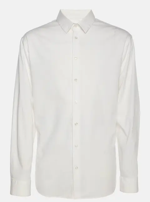 Giorgio Armani White Stretch Cotton Long Sleeve Shirt XL