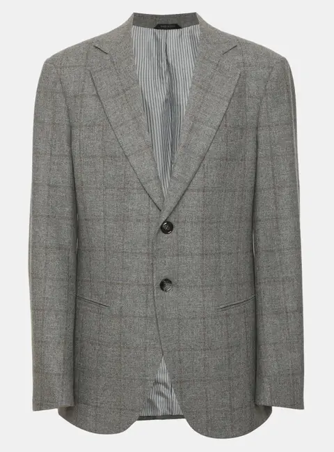 Giorgio Armani Grey Wool Blend Single Breasted Blazer L