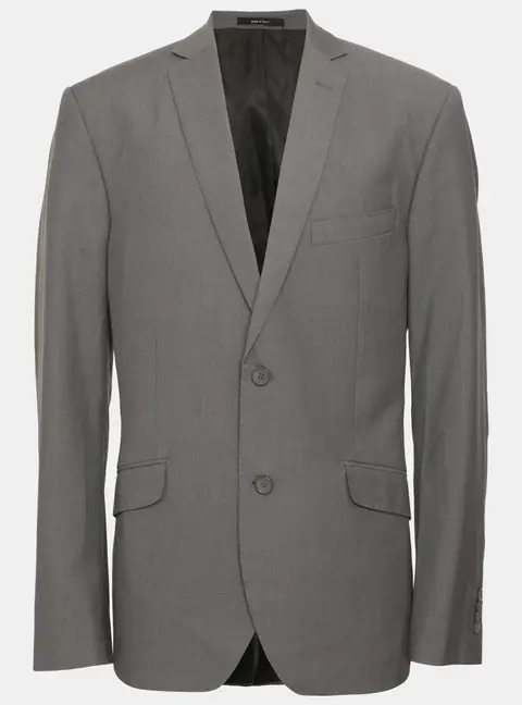 Giorgio Armani Grey Super 140's Virgin Wool Single Breasted Blazer XXL