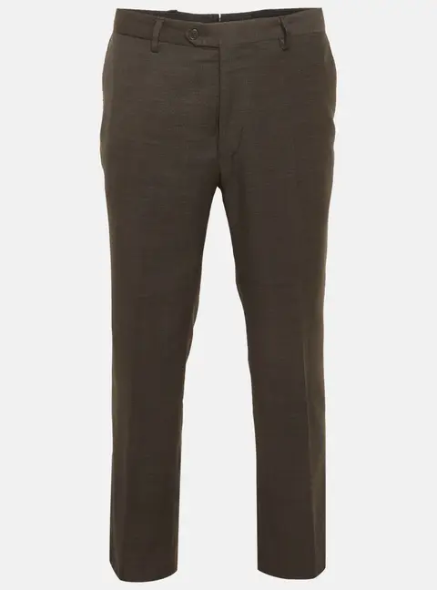 Gianni Versace Grey Textured Wool Blend Regular Fit Pants XXL
