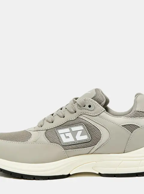 Giuseppe Zanotti GZ Runner Size 42 Grey Leather and Mesh Low Top Sneakers