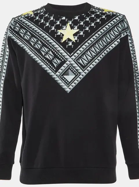Givenchy Black Printed Cotton Crew Neck Sweatshirt M
