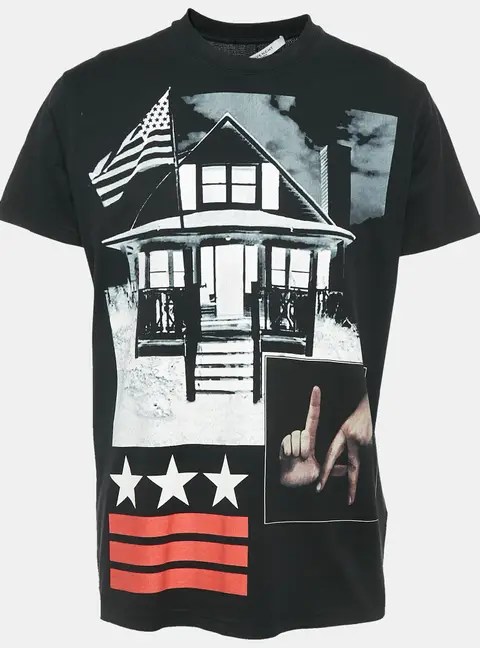 Givenchy Black Printed Jersey Crewneck T-Shirt XXS