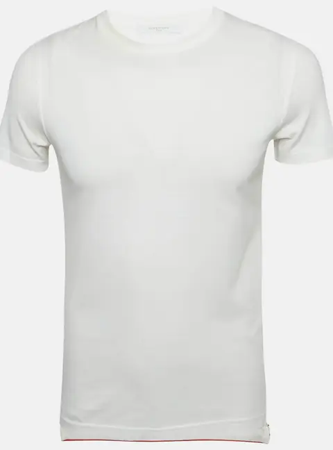 Givenchy White Logo Band Trim Jersey T-Shirt XS