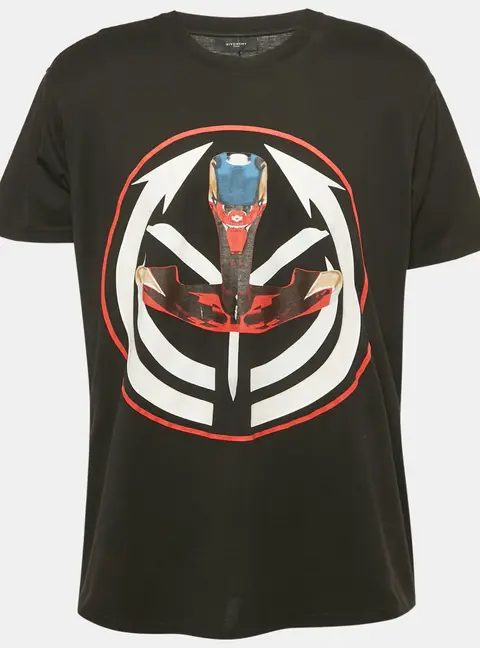 Givenchy Black Printed Jersey Crewneck T-Shirt S