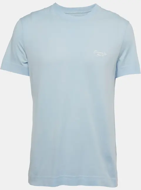 Givenchy Blue Embroidered Jersey Crew Neck T-Shirt M