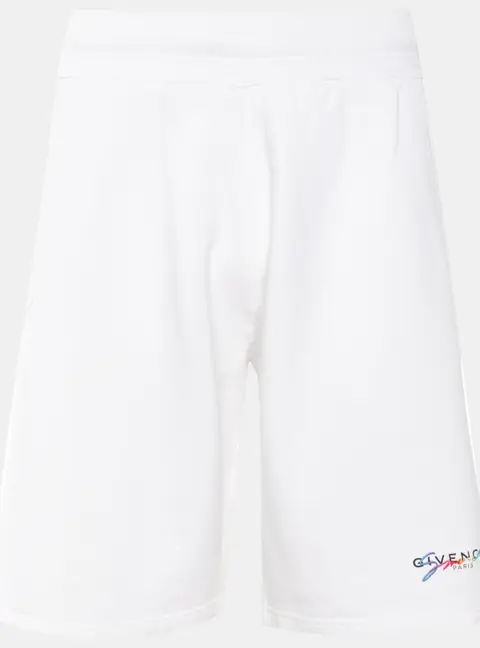 Givenchy White Cotton Logo Embroidered Short XS