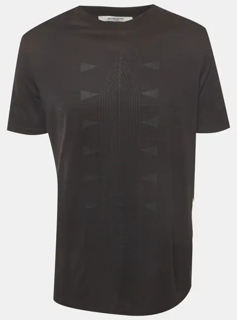 Givenchy Black Printed Jersey Crewneck T-Shirt XS