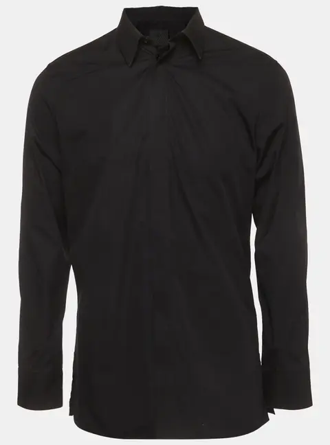 Givenchy Black Cotton Long Sleeve Shirt L