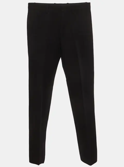 Givenchy Black Cotton Straight Leg Tailored Trousers S