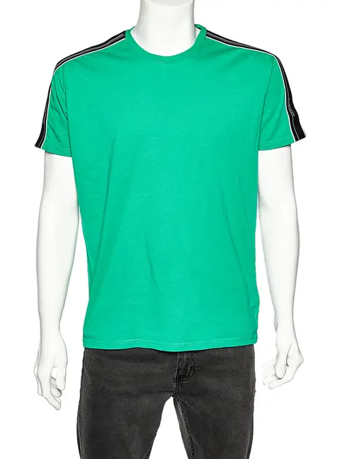 Givenchy Green Cotton Contrast Logo Tape Detail Regular Fit T-Shirt M