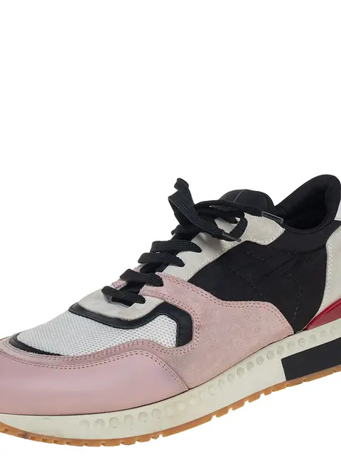 Givenchy Multicolor Suede, Leather And Mesh Lace Up Sneakers Size 43