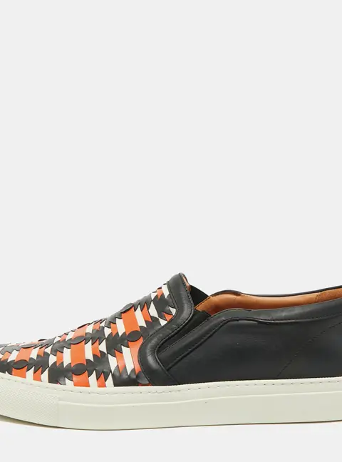 Givenchy Size 44 Multicolor Leather Slip On Sneakers