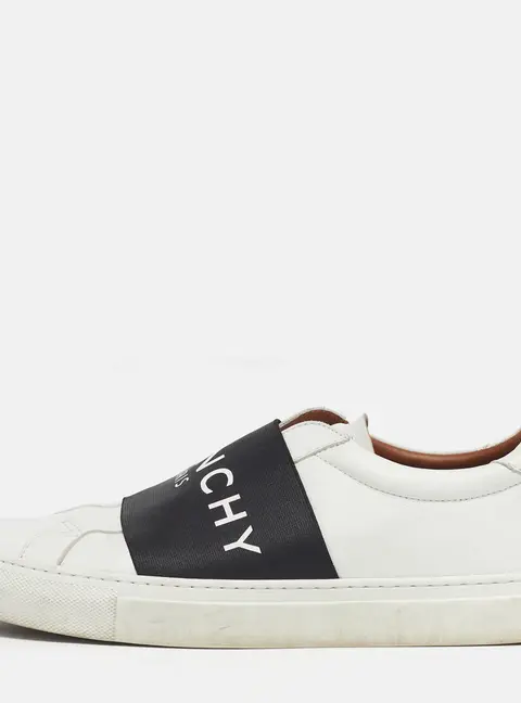 Givenchy Urban Street Size 41 White/Black Leather Slip On Sneakers