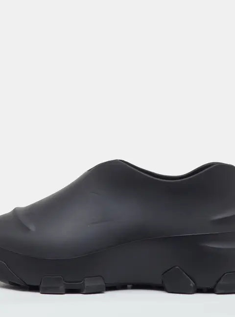 Givenchy Monumental Mallow Size 44 Black Rubber Low Slip On Sneakers