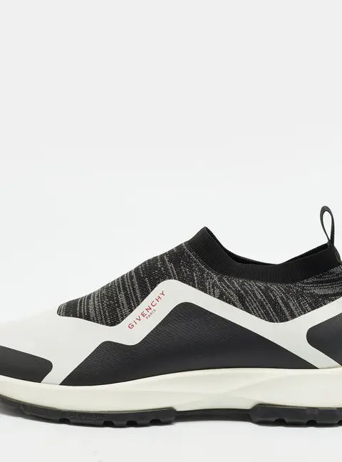 Givenchy Spectre Size 43 Black/White Fabric and Leather Slip On Sneakers