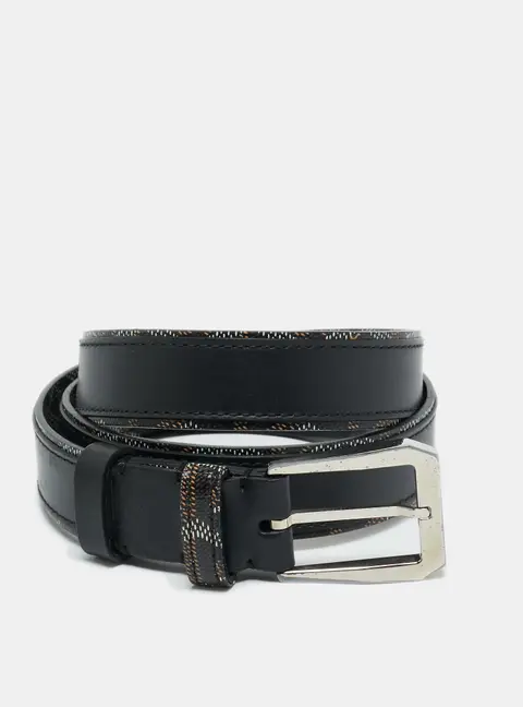 Goyard Black Goyardine Coated Canvas and Leather Fregate Belt 90 CM
