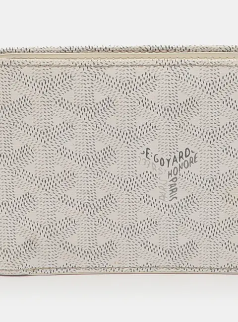 Goyard Saint Florentin White Goyardine Coated Canvas Wallet