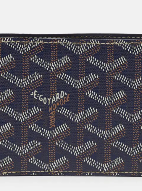 Goyard Victoire Navy Blue Goyardine Coated Canvas Bifold Wallet