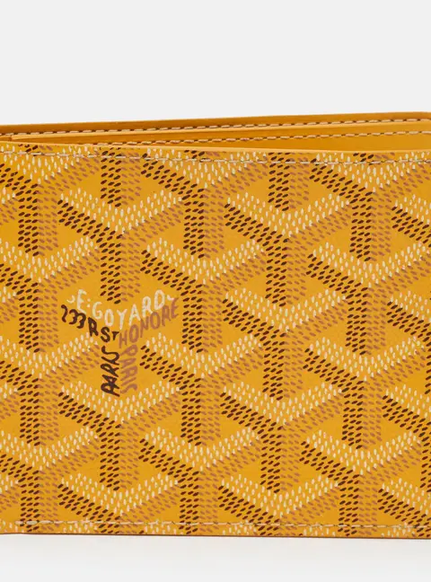 Goyard Victoire Yellow Goyardine Coated Canvas Bifold Wallet